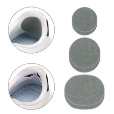 6 Pcs Shoe Heel Repair Patch Oval Self-Adhesive Sneaker Inside Patches Dark Grey