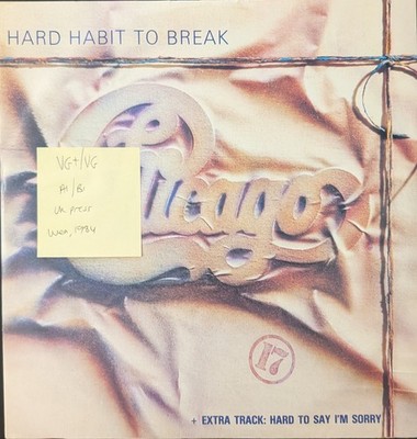 Chicago Hard Habit to Break Vinyl Record VG+/VG W9214T 1984