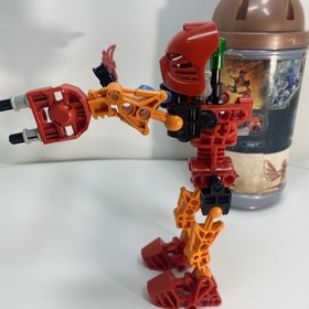 LEGO Bionicle 8534 Toa Tahu Figure Toy Box Mask Code 487 With Canister Rare