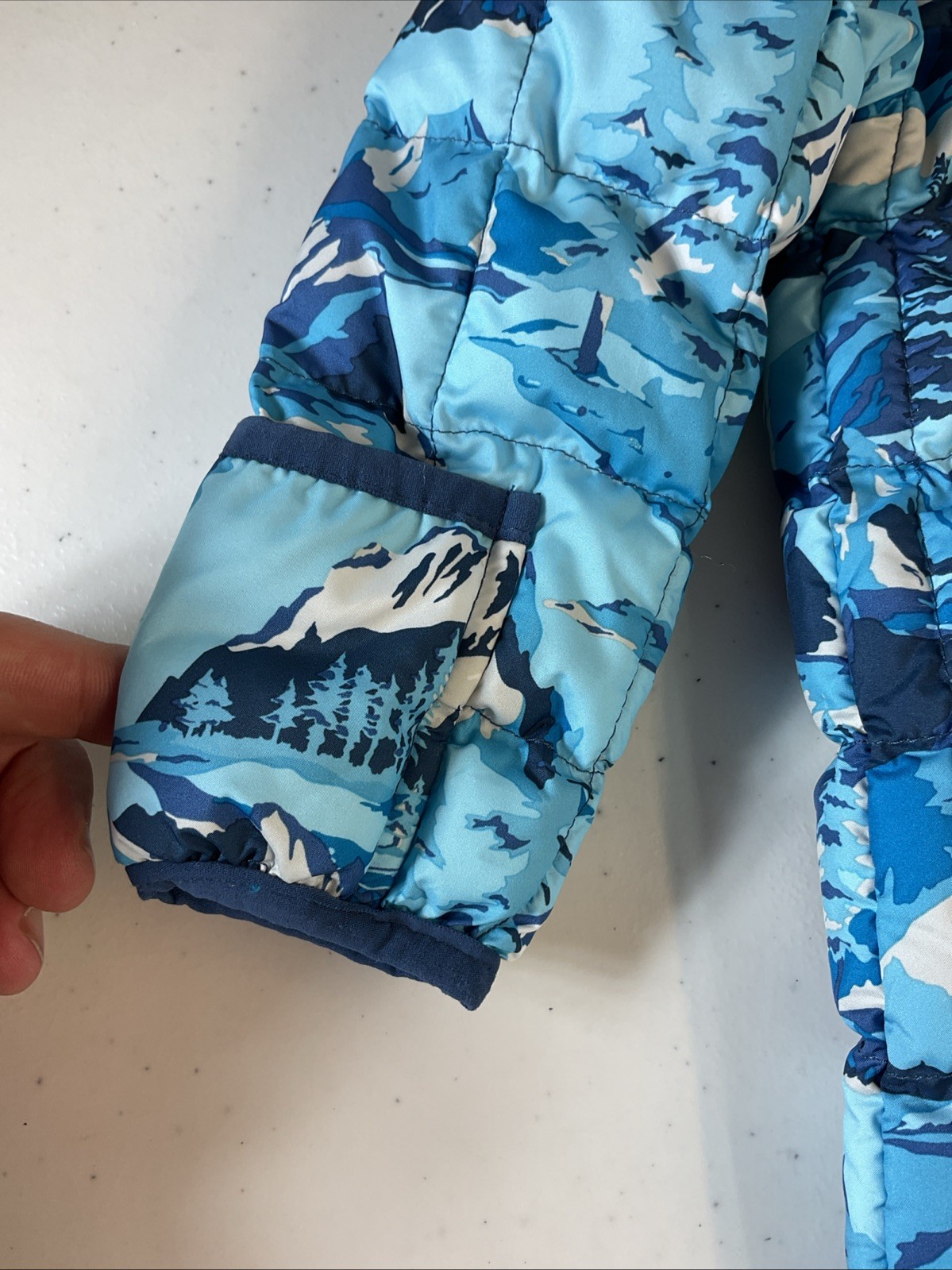 The North Face Bunting fleece lined One Piece 3-6 m Snowsuit  Blue mountains thumbnail 6