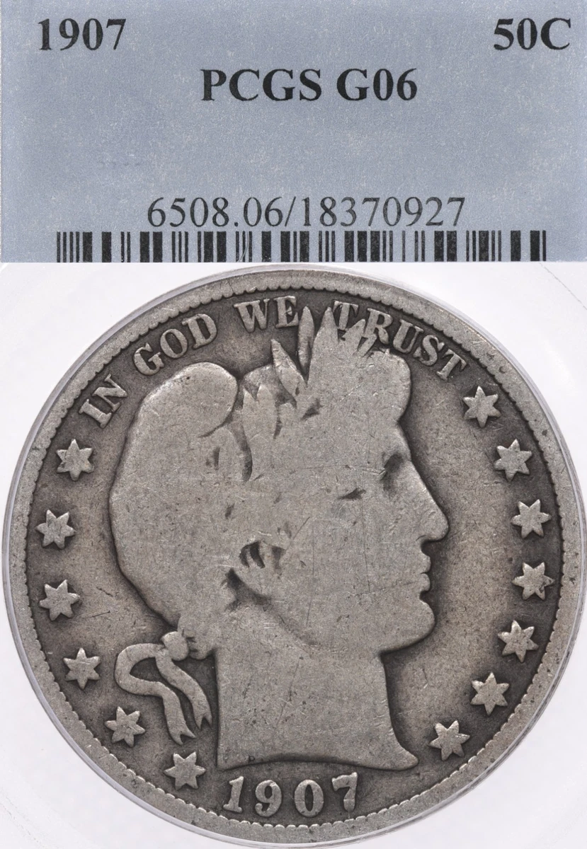 1907 Year Barber Half Dollars (1892-1915) for sale | eBay