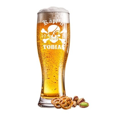 Bierglas graviert 0,5l mit Wunschtext Name Jahr