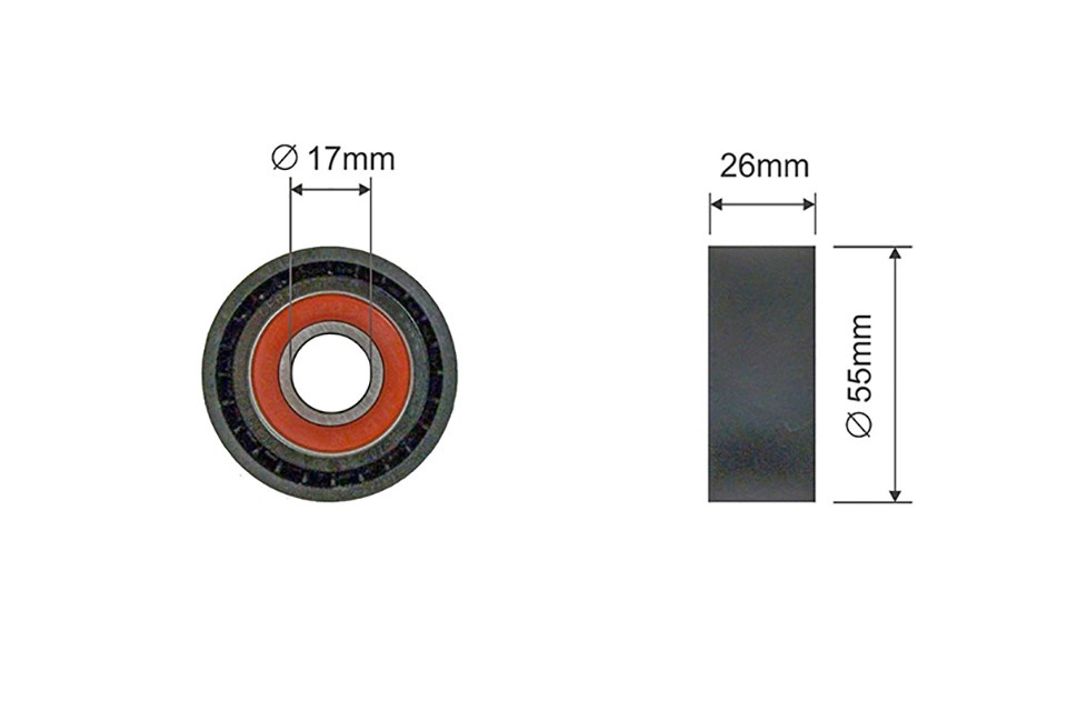 V-belt tensioner pulley Plastic RNK-BM-043 NTY for BMW 1 Sports Hatch 3 - Image 11