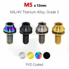 M5 Titanium Bolts with Washer MTB Road Bike Water Bottle Cage Mount Screws 12mm
