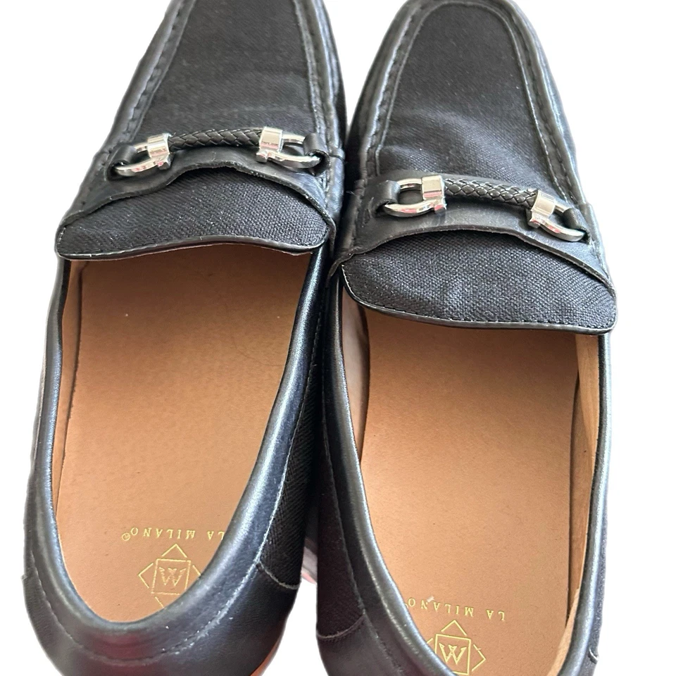 Zapatos informales sin cordones negros cómodos para hombre La Milano talla 11 para hombre Foto 4 de 4