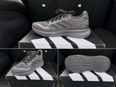 adidas Men s Gray Boost Cushioned Mesh Low Top Lace-Up Sneakers Rubber Sole