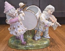 Rare Large Meissen Antique Late 19th Century Bisque Figural Vase