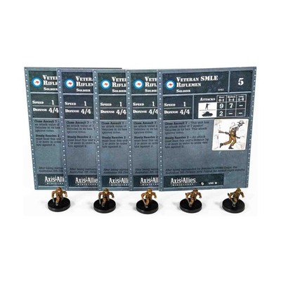 WotC Axis & Allies Contested Skies Veteran SMLE Riflemen (C) x5 NM