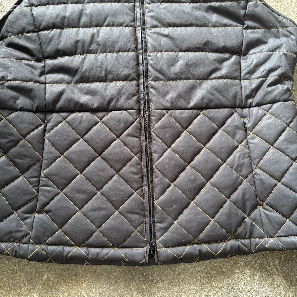 Chaleco Outback Trading Bourke para mujer 1X negro piel aceitosa forrado polar aislado Foto 3 de 4