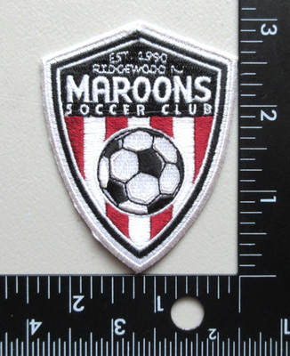  MAROONS SOCCER CLUB RIDGEWOOD NEW JERSEY SPORTS COLLECTIBLE EMBROIDERED PATCH