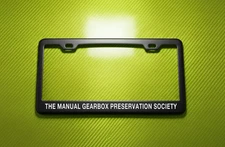 Manual Gearbox Society Manual Transmission Stick Shift Car License Plate Frame