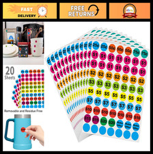 1400 Pcs Removable Price Stickers for Garage Sales, Yard Sales Flea Markets