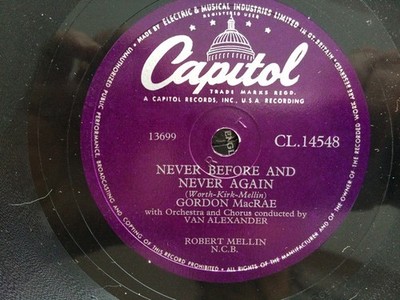 Gordon MacRae - Don't Blame Me / Never Before And Never Again  (Shellac, 10'',...