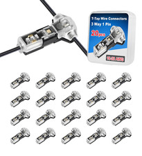 3 Way1 Pin Low Voltage Wire Connector,Low Voltage Wire for 18-22 AWG,3 Way Wire