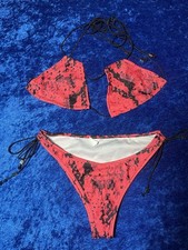 Snakeskin Bikini Exotic Dancer Stripper Outfit Size Small 2 Pc Dancewear