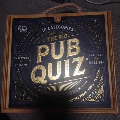 Professor Puzzle The Big Pub Quiz Fun Trivia Game Night Quiz For Ages 14+ Box G