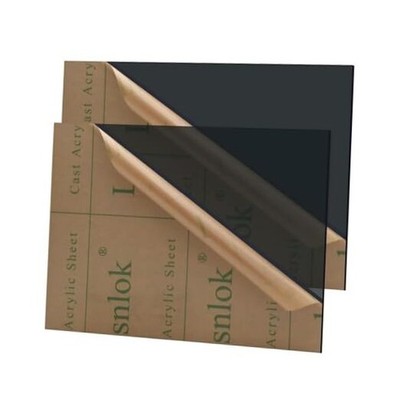 Lesnlok Transparent Acrylic Sheet 1/8 inch Thick 3mm Pieces 8 x 8''x 12'' 2 Black