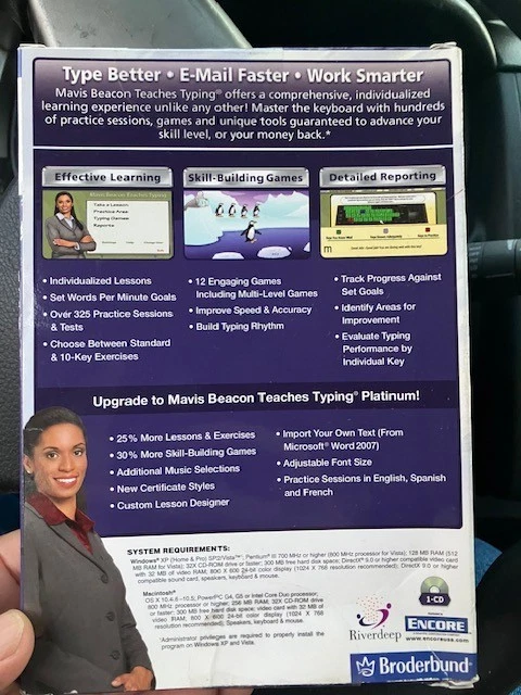 Mavis Beacon Teaches Typing Deluxe V20 (PC/Mac) *New,Sealed* O - Image 2 of 2