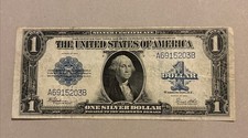 1923 $1 Silver Certificate Large Note Blue Seal Dollar Bill 