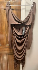 New Fashion Nova Brown Women’s Dress size 2X (Fits Like XL)