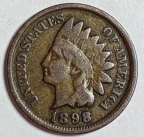 Indian Head Penny Lot of "1"VERY NICE 1898 GOOD OR BETTER° $ FREE SHIPPING $#225