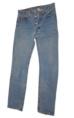 Levis 501 W29 L34 Herren Jeans Straight Fit Hellblau Baumwolle