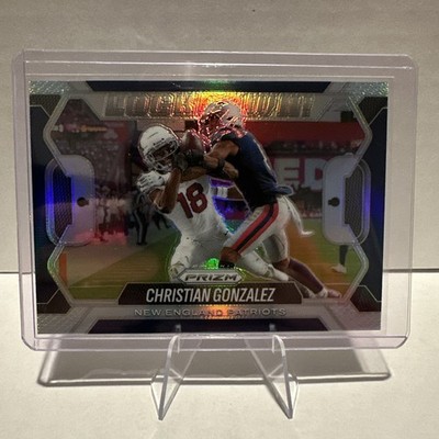 2025 Panini Prizm - Christian Gonzalez Lockdown Silver Prizm   Patriots