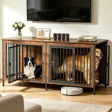 Dog Crate Furniture for S/M/Large Dogs 27/31/39/48/55/62/78", Indoor as TV Stand