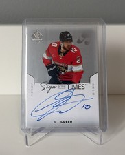2025-26 SP Authentic Sign of the Times Auto A.J. Greer #SOTT-AG Florida Panthers