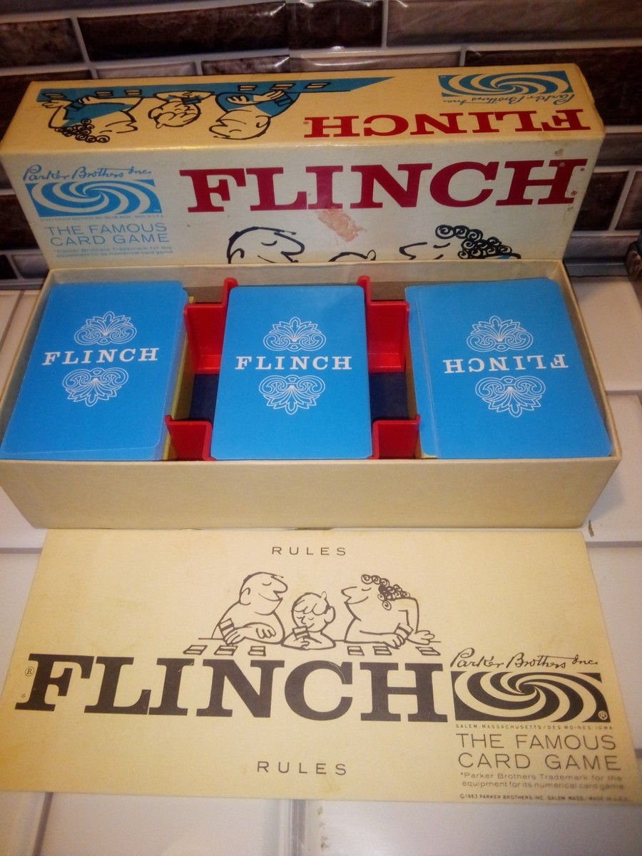 Vintage 1963 Flinch Card Game Parker Brothers Famous Family Card