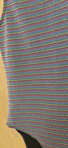 Topshop Bodysuit Size 10 Nwot Multi Stripe Glitter - Picture 2 of 4