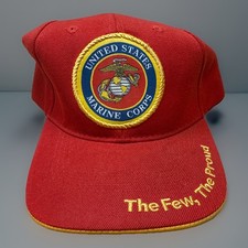 U.S. MARINE CORPS RED GOLD THE FEW. THE PROUD. HAT