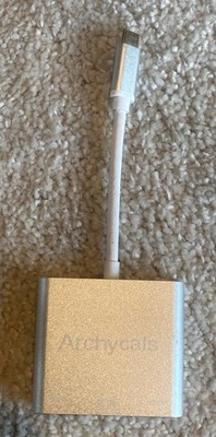 Type C to USB-C HDMI 3.0 Adapter Converter Cable 3 in 1 Hub MacBook Chrome