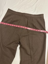 Lauren Ralph Lauren Women s Petite Brown Wool/Elastane Straight Dress Pants 29"