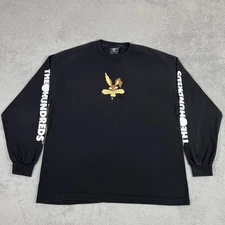 The Hundreds Looney Tunes Wile E. Coyote Shirt Mens XL Black Long Sleeve Graphic