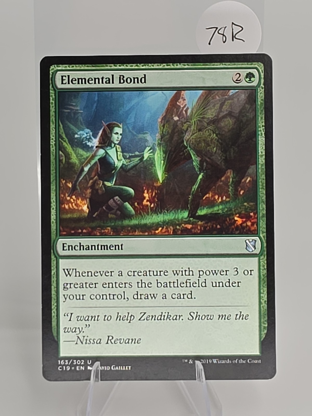 Elemental Bond # 163 Commander 2019 MP Regular Mtg Magic The Gathering