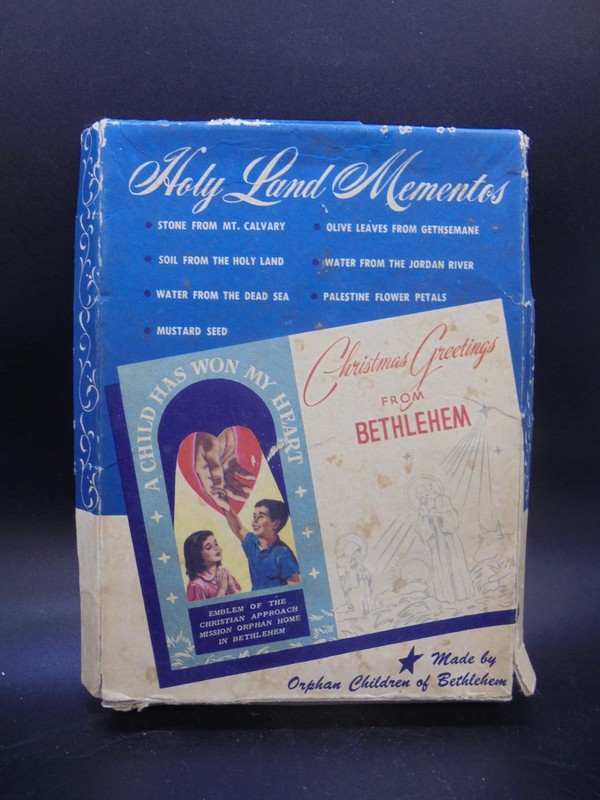 Holy Land Mementos-A 1958 Card With Items from The Holy Land