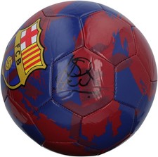 Patrick Kluivert FC Barcelona Autographed Blue and Red Team Soccer Ball