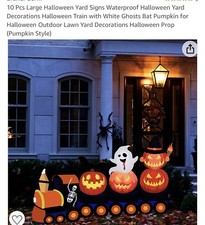 10 pc halloween yards signs decorations lawn stakes