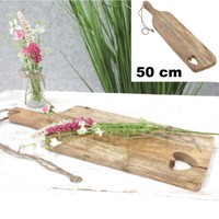 50 Cm Servier Schneide Brett Mango Holz Brot Schinken KäSe Platte Griff Herz