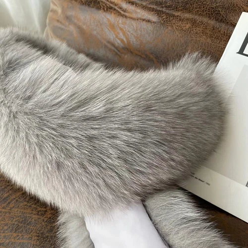 100CM Real Fox Fur Scarf Collar Women Winter Neck Warm Fox Scarves Unisex Shawl - Bild 10 von 47