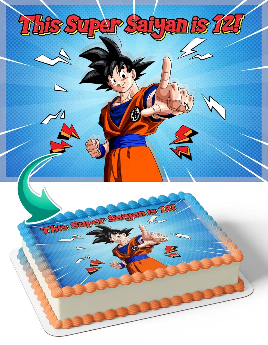 Dragon Ball Super Goku Vegeta Edible Cake Topper Image, 60% OFF