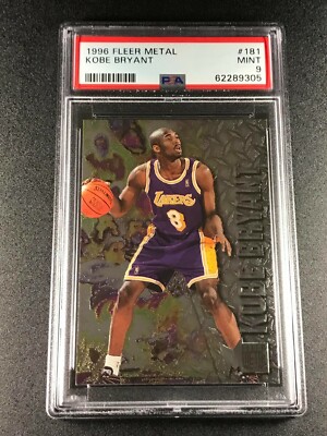KOBE BRYANT 1996 FLEER METAL #181 FOIL ROOKIE CARD RC PSA 9 LAKERS 