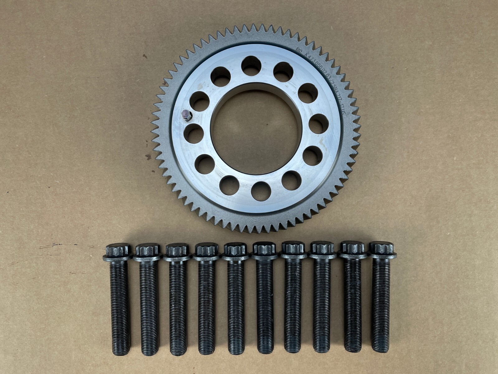 Detroit DD15 Engine Crank Shaft Gear w/ Bolts A4730500203 146k OEM 