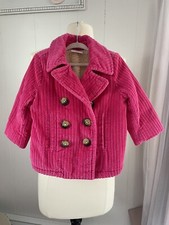 Hanna Andersson Pink Corduroy Jacket Sherpa Lined Size 80