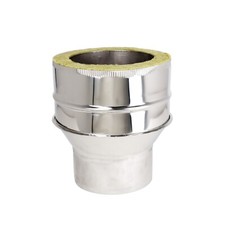Twin Wall Flue Adapter Single Flue Pipe to Twin Wall Stainless Steel Multifuel