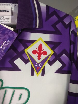 lotto フィオレンティーナ　1992/93 長袖ユニチャーム　ゲームシャツ Fiorentina Long Sleeve Deadstock Away football shirt 1992 1993