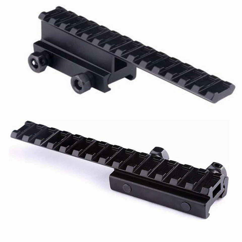 0.5/ 1" Riser Mount 20mm Picatinny Rail Adapter Scope Extension Riser Base Mount - Image 2 of 4