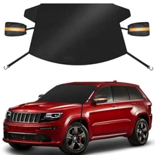 For Jeep Windshield Snow Cover Frost Guard Ice Protector with Side Mirror Cover