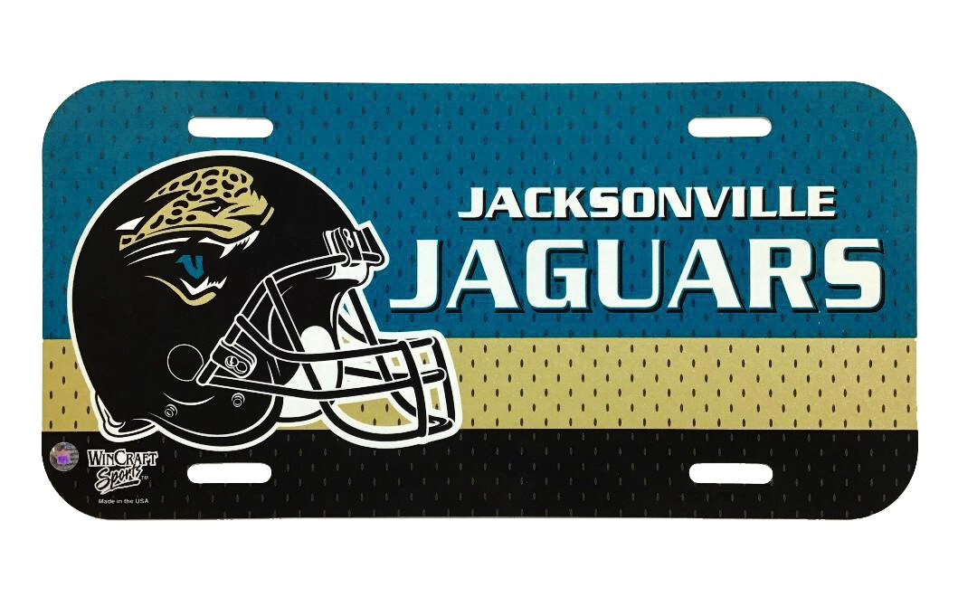 Jacksonville Jaguars Plastic License Plate Officially Licensed NFL